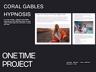 Coral Gables Hypnosis - Blog Writing