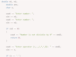 Calculator using C++