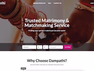 Hindu Matrimony & Indian Matrimonials | Dampathi