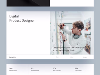 Minimalist UI/UX Website Design for Portfolios