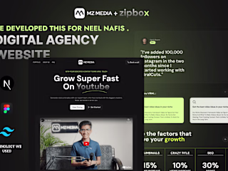 Digital Agency website for a  young Creator & influencer 