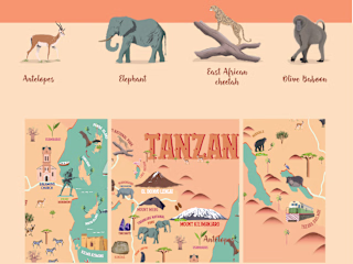 Discover Tanzania: A Vibrant Map Illustration Journey