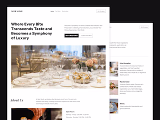 Noir Nosh - Restaurant Booking Reservation Website