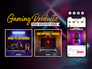 Gaming Products Social Media Post Design