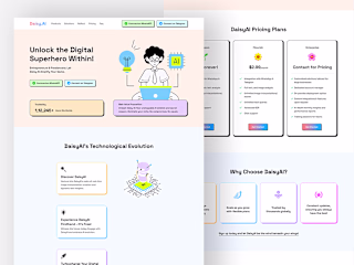 🌼 AI company design - Landing page website 🌼 