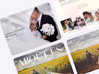 Wedding Photography Studio / Web Design - UI/UX Design