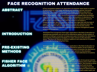 Poster Design -Face Recognition Attendance.