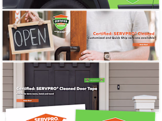 Servpro Storefront Banners and Business Cards