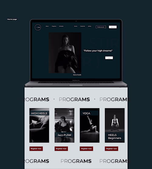 Web Design for dance studio PROSTIR