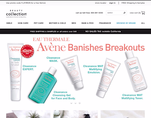 Beauty Collection eCommerce Website