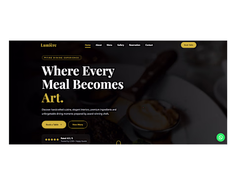 Title
Luxury Restaurant Website | React