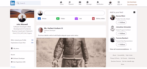 LinkedIn clone