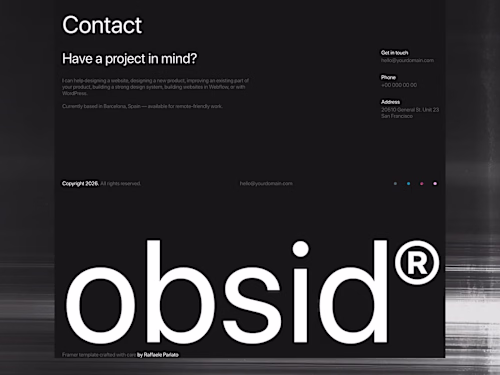 Portfolio website design made with