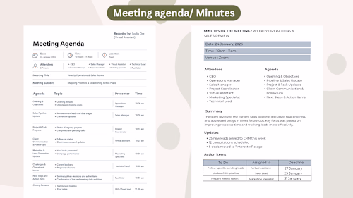 Meeting Agenda & Minutes