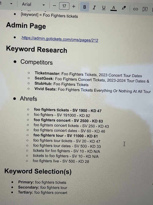 Keyword Research