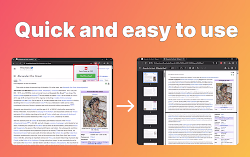 What it does:
Saves web pages