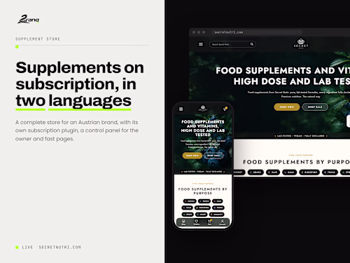 Supplement Store with Stripe Subscriptions