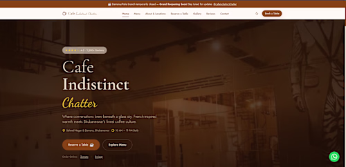 A cafe website.