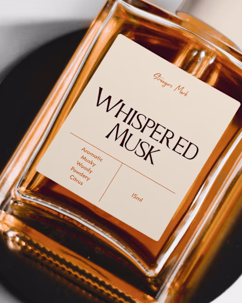 Minimalist Label Design for Perfume Brand