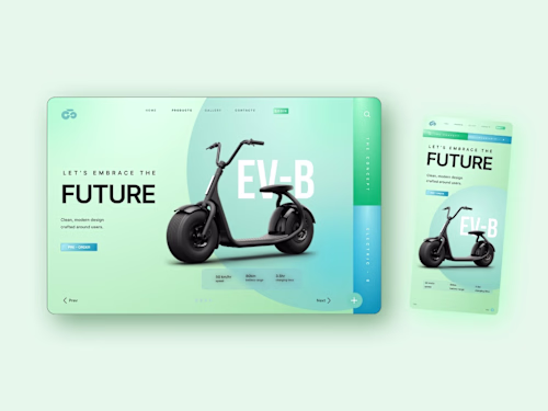 Website design Hello Page Desktop and mobile View Ui Design