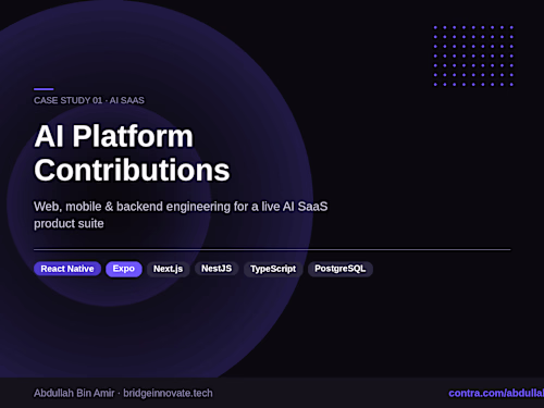 AI SaaS Platform — Web, Mobile & Backend (Onsense AI)