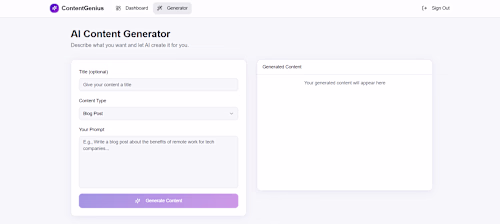 Developed an AI-powered web application