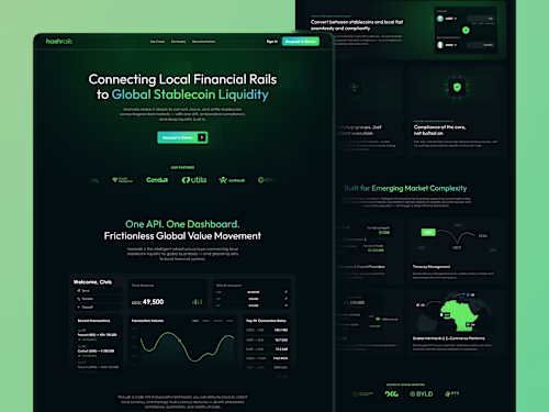 Fintech SaaS Dashboard UI/UX for Stablecoin Liquidity Platform