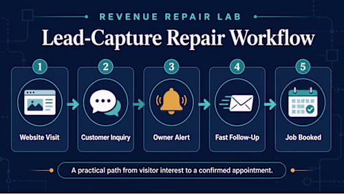 Lead-Capture Repair Workflow: a five-stage