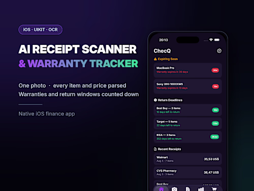 ChecQ — AI Receipt Scanner
