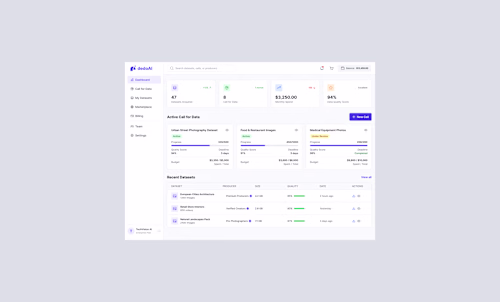 Enterprise AI Dataset Marketplace Design for DedoAI
