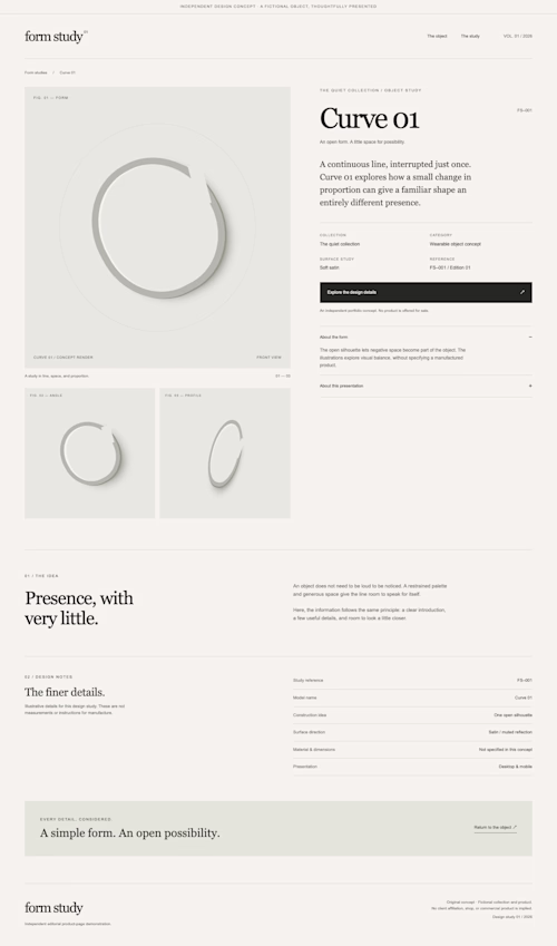 Form Study — Responsive Product