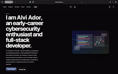 A complete website built as