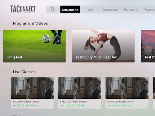 TAConnect - TV app