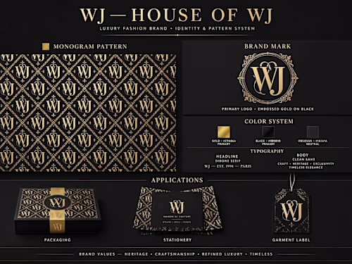 Premium monogram logo designed for wisdom Joseph obinna- Hou...