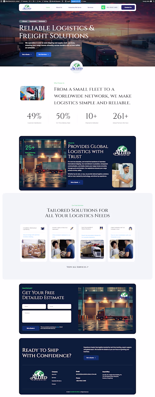 Built a WordPress website for