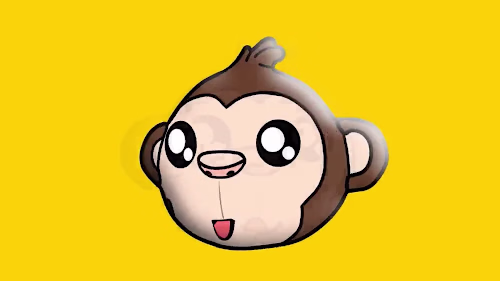 Animated Monkey Head Logo