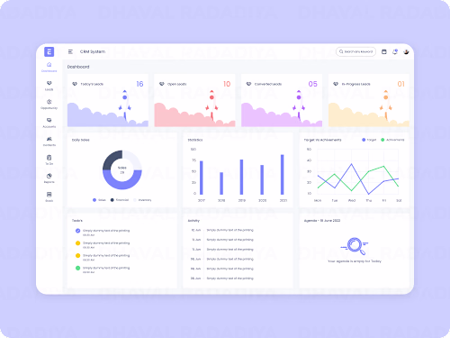 CRM Web Application UI/UX Design