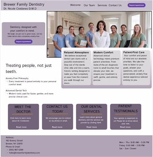 Dental Practice Landing Page Concept