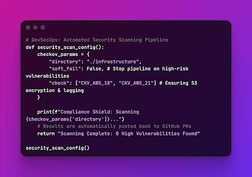 Automated Security & Compliance (DevSecOps) I integrated aut...