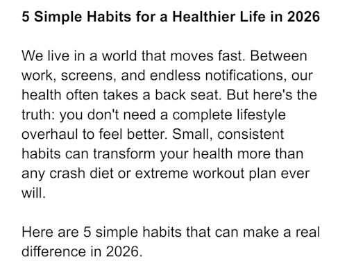 A health and wellness blog