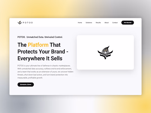 Framer Landing Page & Website Development for Potoo Solutions