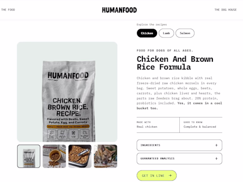 Socail Media Launch, Photography & Web Design for Humanfood