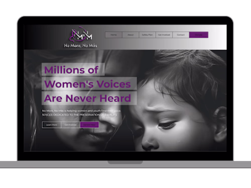 No More, No Más Re-Branding & Custom Non-Profit Web Design
