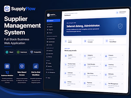 SupplyFlow: Full Stack Supplier Management System
