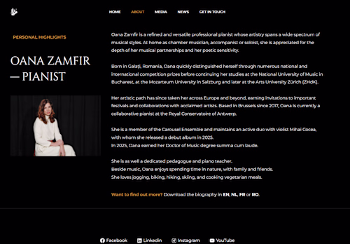 WordPress website as portfolio