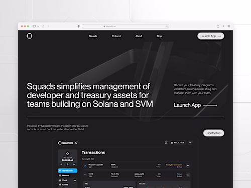 Squads — SaaS/Finance (Website)