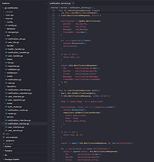Go Notification API