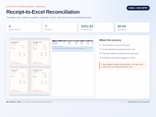 Spec: Receipt-to-Excel Reconciliation