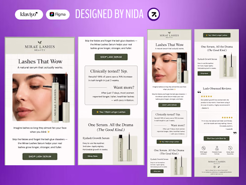 Mirae Lashes  Email Campaign
