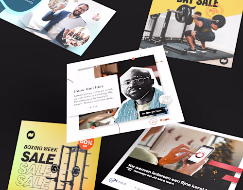 Social media posts and banners